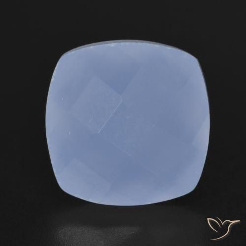 7.48ct Naturale Blu violaceo Calcedonio, Cuscino, Traslucido
