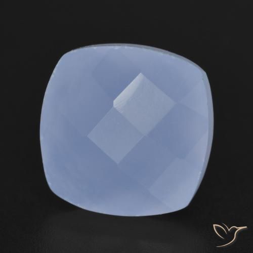Calcedonio Blu violaceo naturale da 7.48 ct, Cuscino, Traslucido