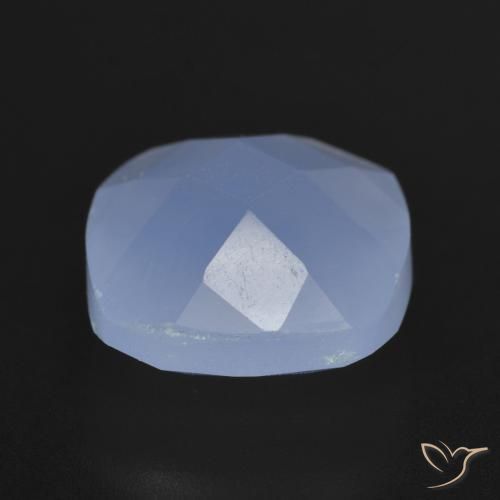 Calcedonio Blu violaceo naturale da 7.48 ct, Cuscino, Traslucido