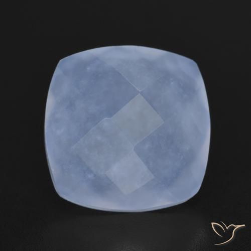6.33ct Naturale Blu violaceo Calcedonio, Cuscino, Traslucido