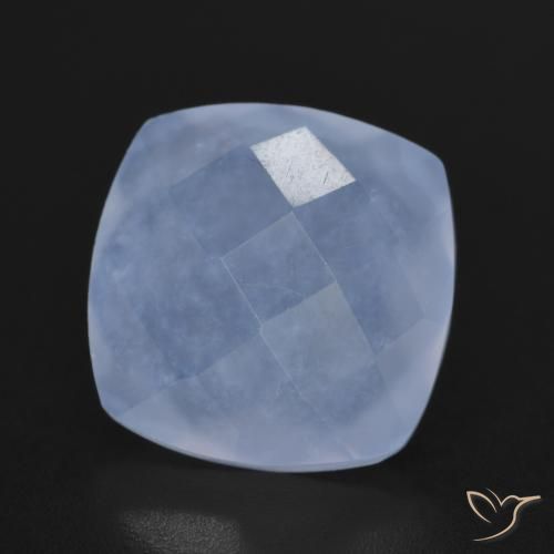 Calcedonio Blu violaceo naturale da 6.33 ct, Cuscino, Traslucido