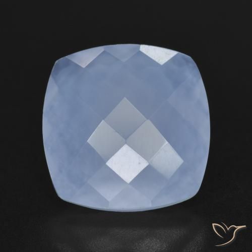 5.40ct Naturale Blu violaceo Calcedonio, Cuscino, Traslucido