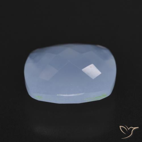 Calcedonio Blu violaceo naturale da 5.40 ct, Cuscino, Traslucido