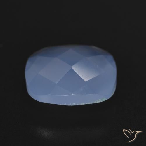 Calcedonio Blu violaceo naturale da 5.21 ct, Cuscino, Traslucido