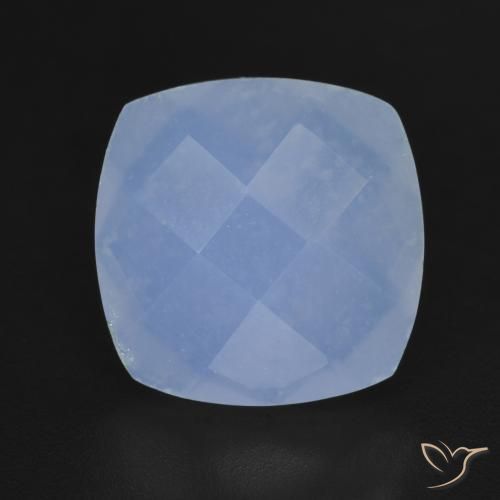 5.42ct Naturale Blu violaceo Calcedonio, Cuscino, Traslucido