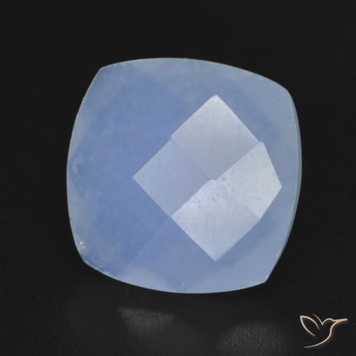 Calcedonio Blu violaceo naturale da 5.42 ct, Cuscino, Traslucido