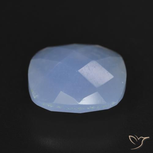 Calcedonio Blu violaceo naturale da 5.42 ct, Cuscino, Traslucido