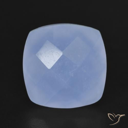 6.76ct Naturale Blu violaceo Calcedonio, Cuscino, Traslucido