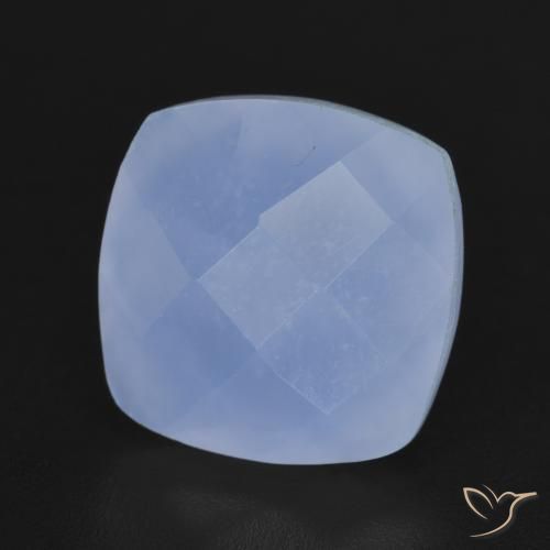 Calcedonio Blu violaceo naturale da 6.76 ct, Cuscino, Traslucido