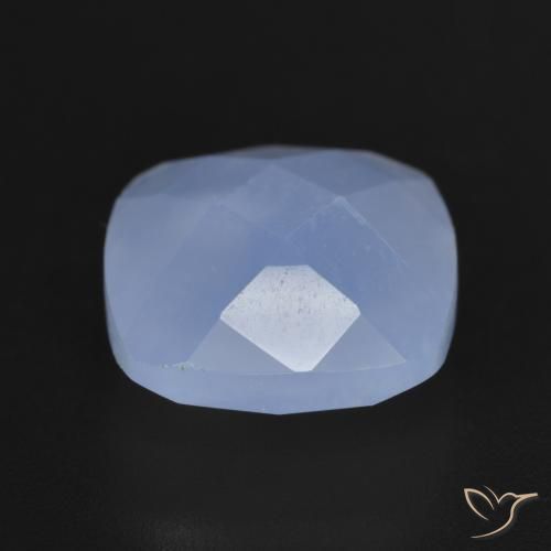 Calcedonio Blu violaceo naturale da 6.76 ct, Cuscino, Traslucido