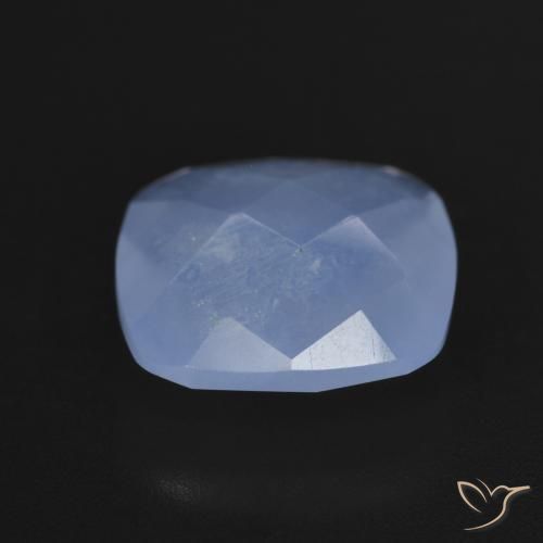 Calcedonio Blu violaceo naturale da 4.73 ct, Cuscino, Traslucido