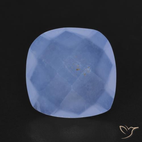 4.34ct Naturale Blu violaceo Calcedonio, Cuscino, Traslucido