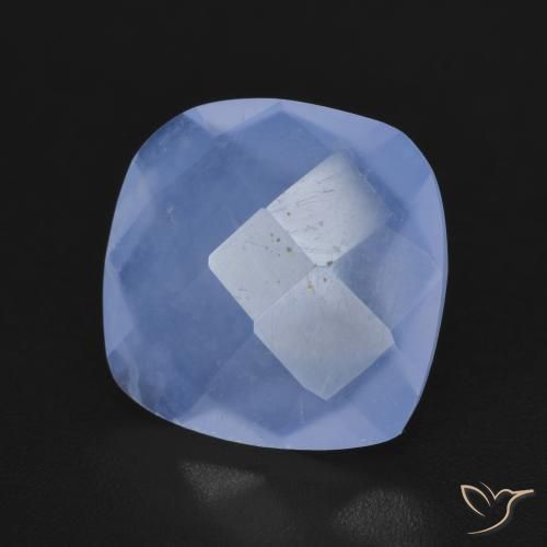 Calcedonio Blu violaceo naturale da 4.34 ct, Cuscino, Traslucido