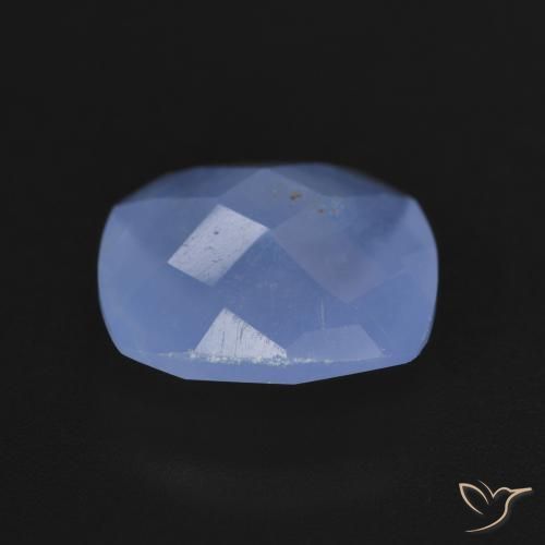 Calcedonio Blu violaceo naturale da 4.34 ct, Cuscino, Traslucido