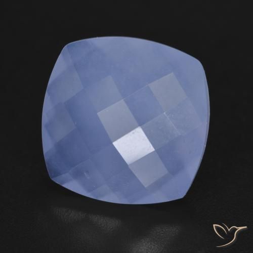 Calcedonio Blu violaceo naturale da 5.72 ct, Cuscino, Traslucido
