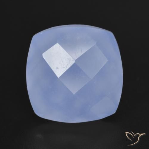 6.55ct Naturale Blu violaceo Calcedonio, Cuscino, Traslucido