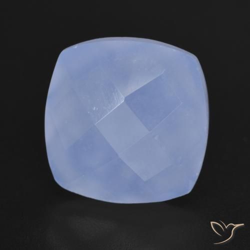 Calcedonio Blu violaceo naturale da 6.55 ct, Cuscino, Traslucido