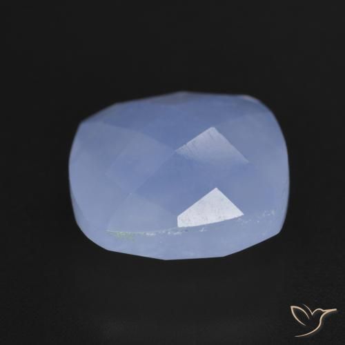 Calcedonio Blu violaceo naturale da 6.55 ct, Cuscino, Traslucido