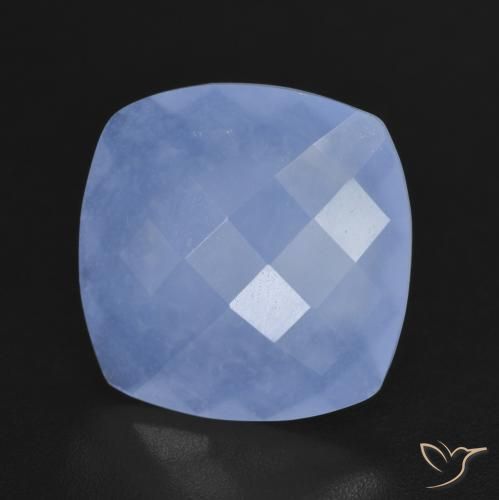 Calcedonio Blu violaceo naturale da 4.91 ct, Cuscino, Traslucido