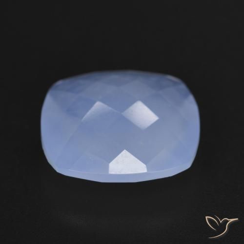 Calcedonio Blu violaceo naturale da 4.91 ct, Cuscino, Traslucido