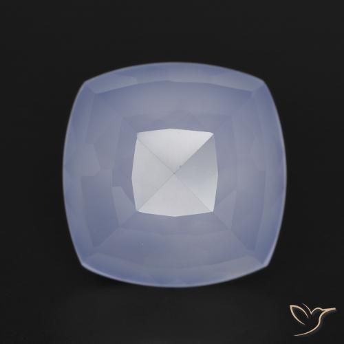 7.04ct Naturale Viola chiaro Calcedonio, Cuscino, Traslucido, Photo A