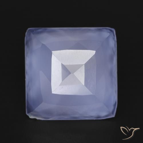 6.74ct Naturale viola reale Calcedonio, Quadrato, Traslucido