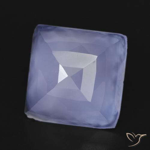 Calcedonio viola reale naturale da 6.74 ct, Quadrato, Traslucido