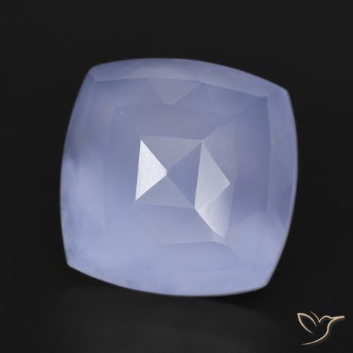 Calcedonio viola reale naturale da 6.96 ct, Cuscino, Traslucido