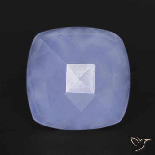 6.67ct Naturale viola reale Calcedonio, Cuscino, Traslucido