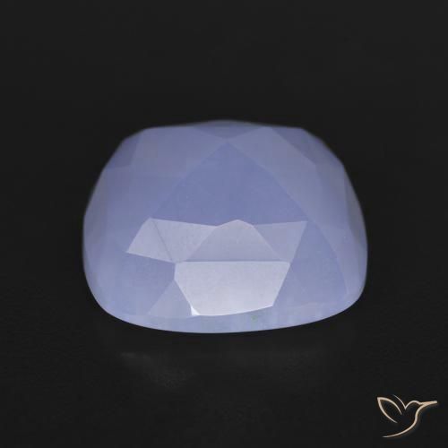Calcedonio viola reale naturale da 6.67 ct, Cuscino, Traslucido