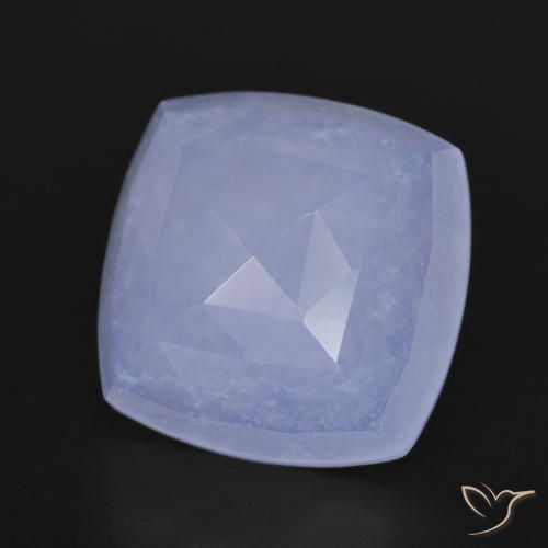 Calcedonio Viola bluastro naturale da 6.95 ct, Cuscino, Traslucido
