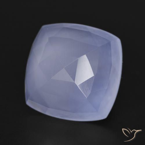 Calcedonio Viola bluastro naturale da 6.64 ct, Cuscino, Traslucido