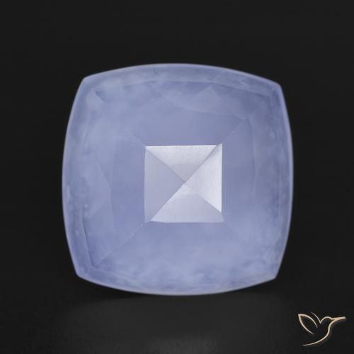 5.97ct Naturale Viola medio Calcedonio, Cuscino, Traslucido
