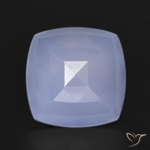 6.76ct Naturale Blu violaceo Calcedonio, Cuscino, Traslucido