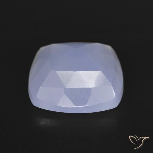 Calcedonio Blu violaceo naturale da 6.76 ct, Cuscino, Traslucido