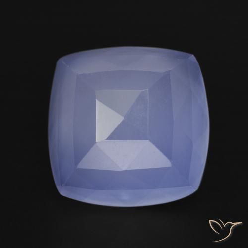 7.05ct Naturale Viola Blu Calcedonio, Cuscino, Traslucido