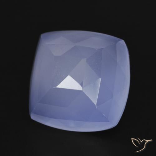 Calcedonio Viola Blu naturale da 7.05 ct, Cuscino, Traslucido