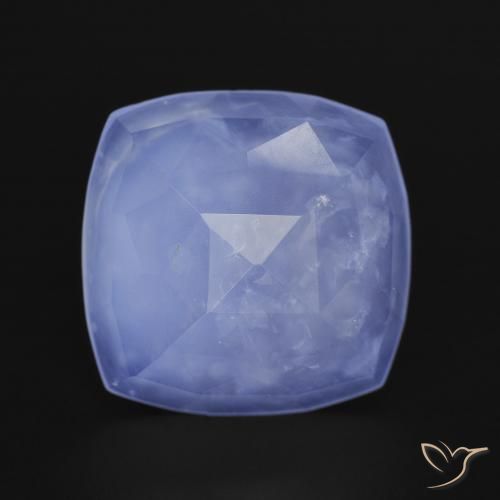 5.77ct Naturale Viola Blu Calcedonio, Cuscino, Traslucido