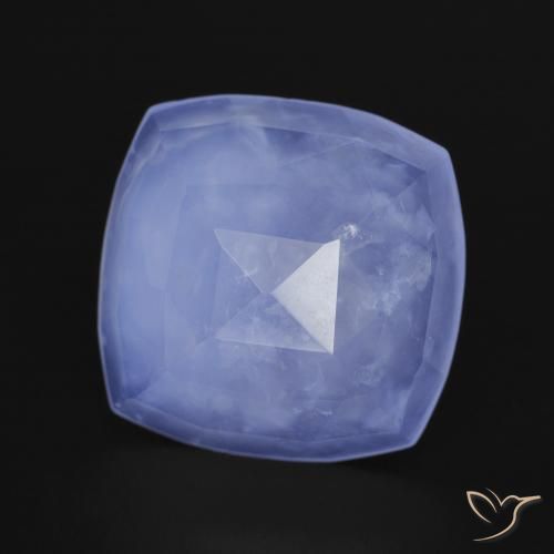 Calcedonio Viola Blu naturale da 5.77 ct, Cuscino, Traslucido