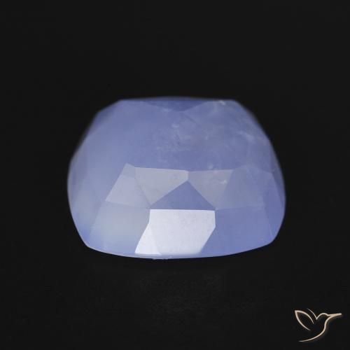 Calcedonio Viola Blu naturale da 5.77 ct, Cuscino, Traslucido