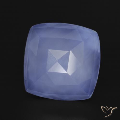 Calcedonio Blu violaceo naturale da 5.59 ct, Cuscino, Traslucido
