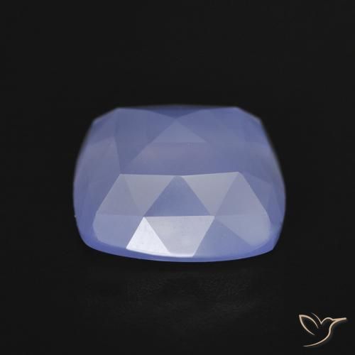 Calcedonio Blu violaceo naturale da 5.59 ct, Cuscino, Traslucido