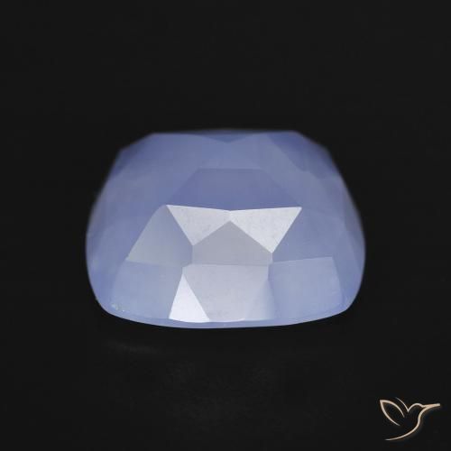 Calcedonio Blu violaceo chiaro naturale da 5.91 ct, Cuscino, Traslucido