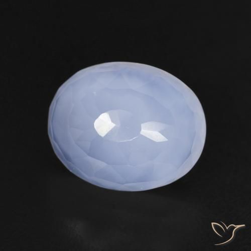Calcedonio Azzurro naturale da 2.96 ct, Ovale, Trasparente