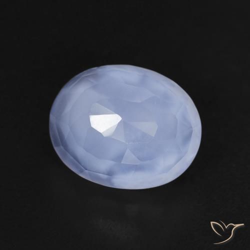 Calcedonio Viola Blu naturale da 2.41 ct, Ovale, Trasparente