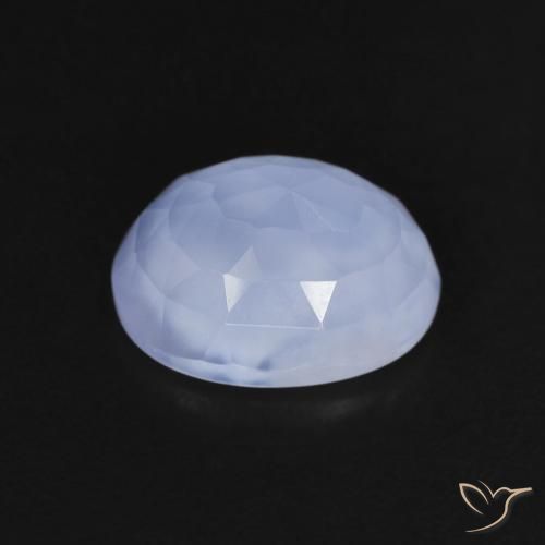 Calcedonio Viola Blu naturale da 2.41 ct, Ovale, Trasparente