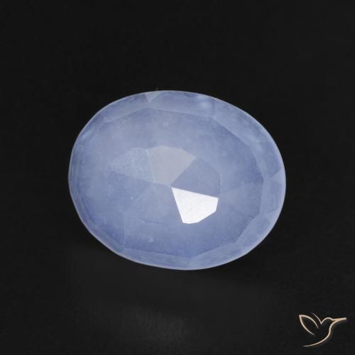 Calcedonio Blu violaceo naturale da 2.25 ct, Ovale, Trasparente