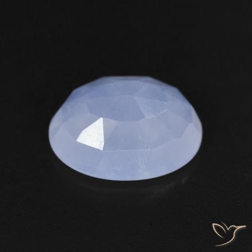 Calcedonio Blu violaceo naturale da 2.25 ct, Ovale, Trasparente