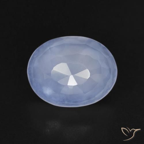 2.33ct Naturale Blu violaceo Calcedonio, Ovale, Trasparente