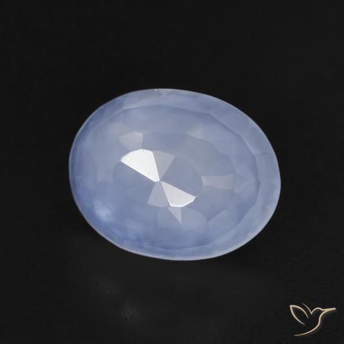 Calcedonio Blu violaceo naturale da 2.33 ct, Ovale, Trasparente